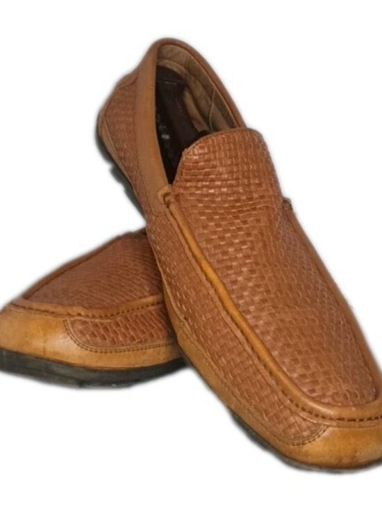 TOMMY BAHAMA Naples Driver Loafers Men\'s 11 M Brown Woven Leather Slip On main image 14